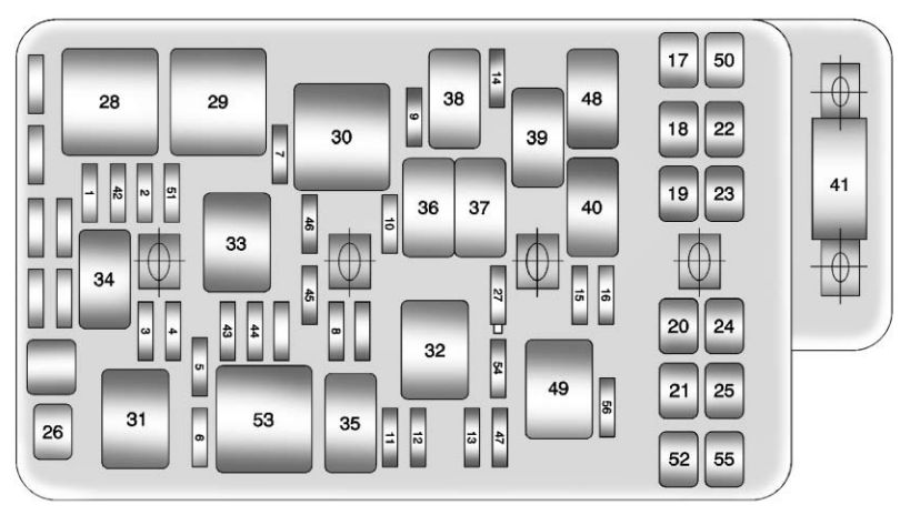 Chevrolet Malibu (2011 - 2012) - fuse box diagram - Auto Genius