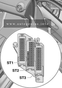 Audi A1 (8X; 2010 - 2018) - fuse and relay box diagram - passenger compartment (holder D)