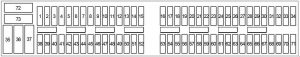 BMW 3 series E46 - fuse box diagram - passenger compartment