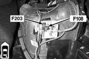BMW 3 series E46 - fuse box diagram - rear fuse box