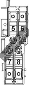 Chevrolet Cruze (J300; 2008 - 2016) - fuse and relay box diagram - engine compartment (above the battery)