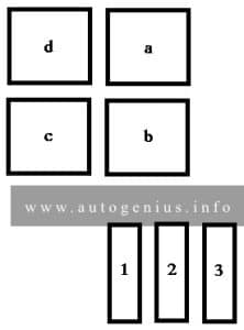 Iveco Daily (II; 1989 - 2000) - fuse and relay box diagram - engine compartment