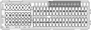 Volkswagen Caddy (III; 2003 - 2004) - fuse box diagram - passenger compartment (holder C)