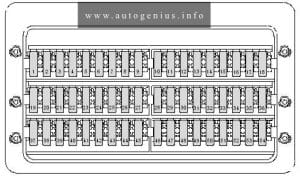 Volkswagen Crafter (Type 2E/2F; 2006 - 2016)- fuse and relay box diagram - passenger compartment (holder SD) - after the May 2011