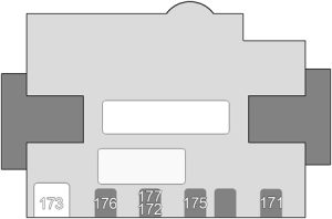 BMW X5 (E70) - fuse box diagram - fusible link block (non-replaceable)