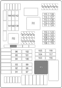 BMW X5 (E70) fuse box diagram - luggage compartment