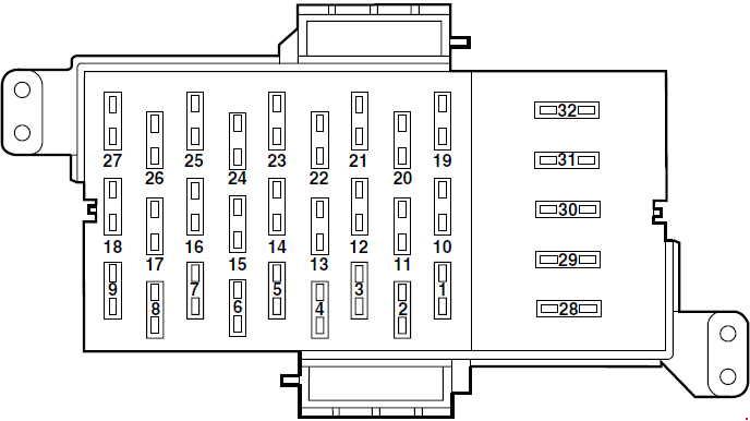 Mercury Grand Marquis (2003 - 2011) - fuse box diagram - Auto Genius