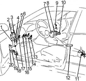 Nissan 240SX - fuse box diagram - passenger compartment - location