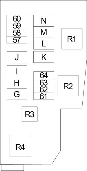 Nissan Altima  2013 - 2018  - Fuse Box Diagram