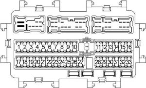 Nissan Altima - fuse box diagram - passenger compartment