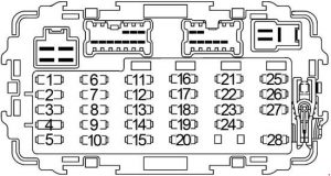 Nissan Frontier (1997 - 2004) - fuse box diagram - Auto Genius