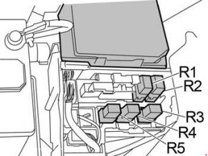 Nissan Sentra - fuse box diagram - fusible link block