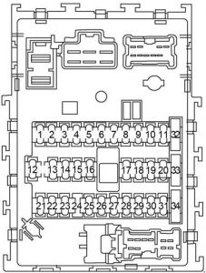 Nissan Sentra - fuse box diagram - passenger compartment fuse box