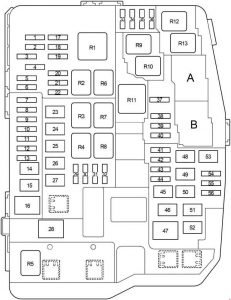 Toyota Corolla - fuse box diagram - engine compartment