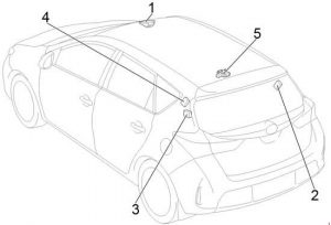 Toyota Corolla - fuse box diagram - location - hatchback
