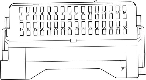 Toyota Corolla  2013 - 2018  - Fuse Box Diagram