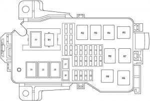 Toyota Tacoma - fuse box diagram -  engine compartment box