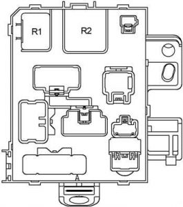 Toyota Tacoma - fuse box diagram -  passenger compartment box