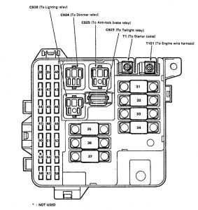 Acura Legend - fuse box diagram - engine compartment