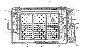 Isuzu Ascender - fuse box diagram - engine compartment (bottom view)