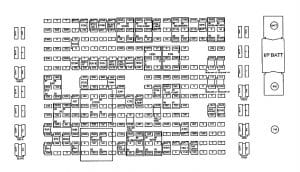 Isuzu Ascender - fuse box diagram - engine compartment (top view)