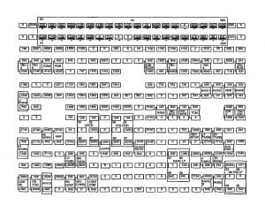 Isuzu Ascender - fuse box diagram - rear compartment (top view)