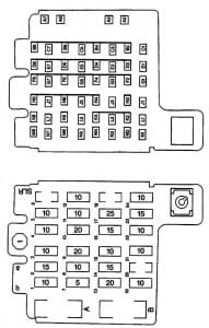 Isuzu Hombre - fuse box diagram