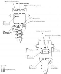 Isuzu Oasis - fuse box diagram - under-dash