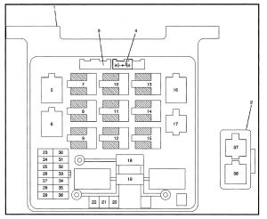 Isuzu Rodeo - fuse box diagram - engine compartment