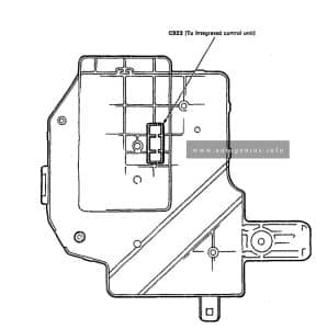 Acura Legend (1994 - 1995)- fuse and relay box diagram - passenger compartment (back side)