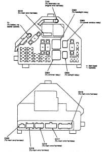 Acura TL - fuse box diagram - engine compartment