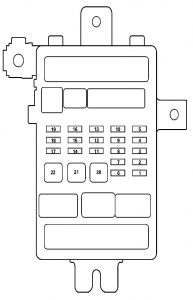 Acura TL - fuse box diagram - passenger's under-dash fuse/relay box