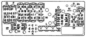 Audi 100 - fuse box diagram - instrument panel