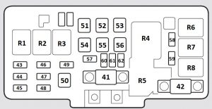 Honda Accord - fuse box - engine compartment box