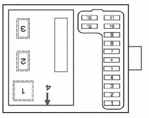 Honda Accord - fuse box - interior compartment box