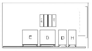 Dacia Solenza - fuse box diagram - engine compartment (without A/C)