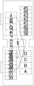 Nissan Altima - fuse box diagram - enigine compartment fuse box