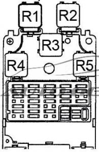Nissan Altima - fuse box diagram - passenger compartment - relay box