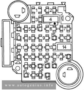 Buick Century (1978 - 1981) - fuse and relay box diagram
