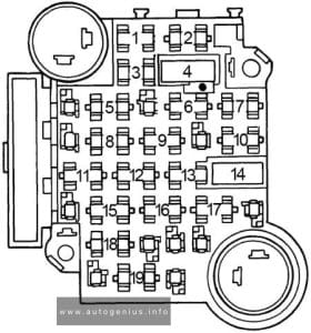 Cadillac Eldorado (1979 - 1981) - fuse and relay box diagram