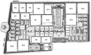 Ford Focus Electric - fuse box diagram - engine compartment