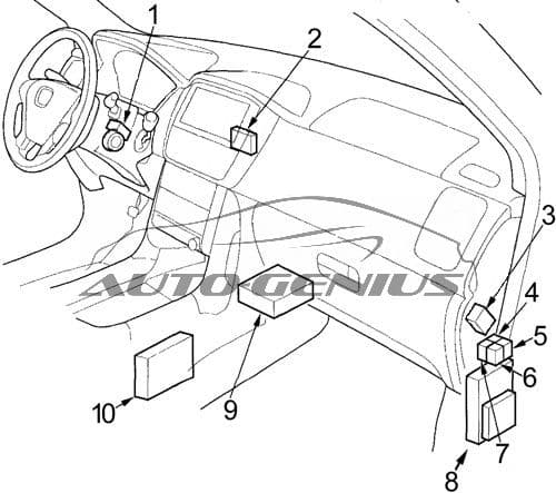 Honda Pilot  2003 - 2008  - Fuse Box Diagram