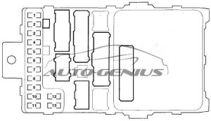 Honda Pilot - fuse box diagram - passenger compartment fuse box no. 1