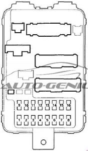 Honda Pilot - fuse box diagram - passenger compartment fuse box no. 2