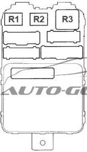 Honda Pilot - fuse box diagram - passenger compartment fuse box no. 2 (back side)