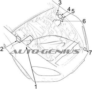 Honda S2000 - fuse box diagram - engine compartment