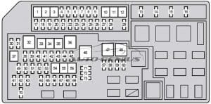 Lexus GX460 - fuse box diagram - engine compartment