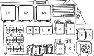 Nissan Quest - fuse box diagram - engine compartment fuse box