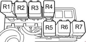 Nissan Quest - fuse box diagram - engine compartment relay box