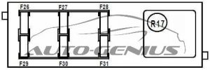 Renault Vel Satis - fuse box diagram - above UCH